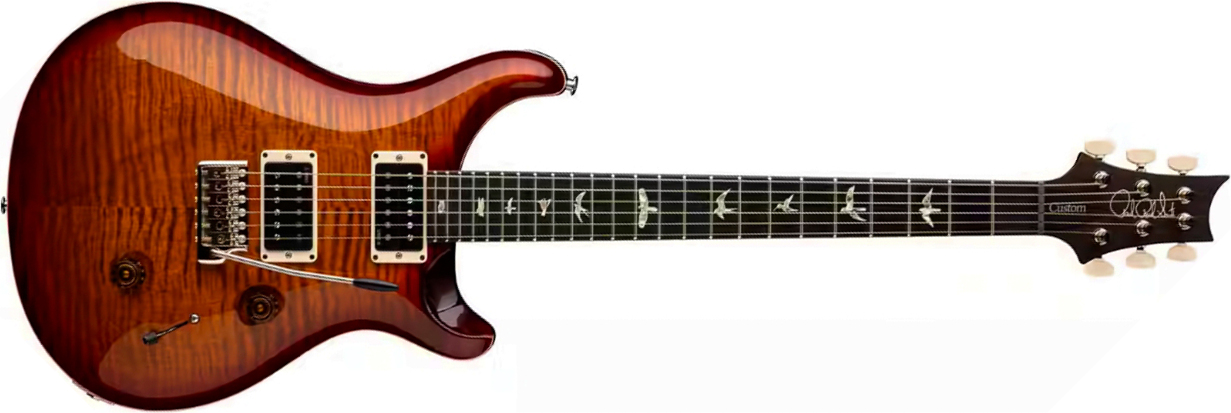 Prs Custom 24 Usa 2h Dmo Trem Rw - Dark Cherry Sunburst - Double cut electric guitar - Main picture