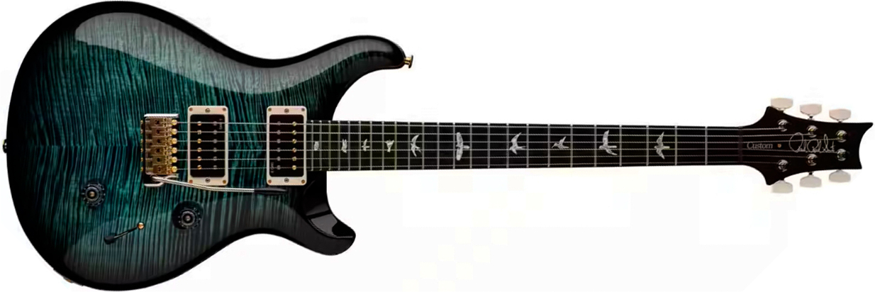 Prs Custom 24 Usa 2h Dmo Trem Rw - Cobalt Smokeburst - Double cut electric guitar - Main picture