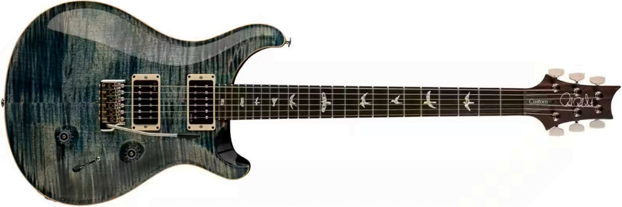 Prs Custom 24 Usa 2h Dmo Trem Rw - Faded Whale Blue - Double cut electric guitar - Main picture