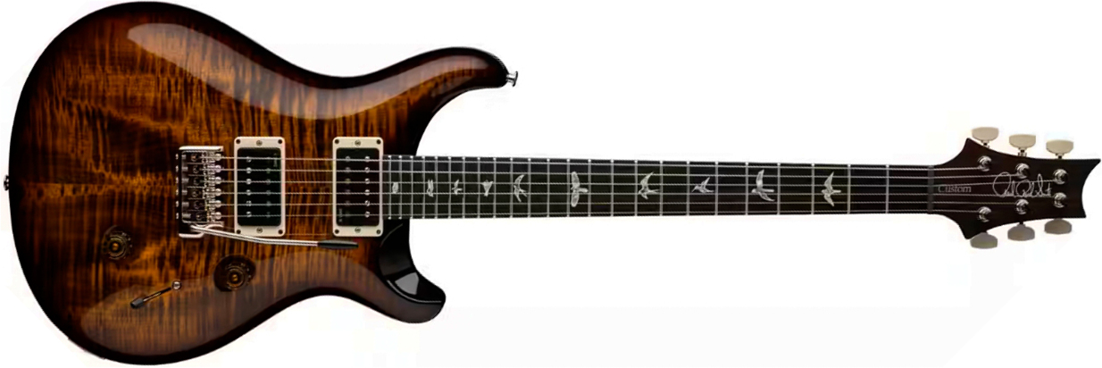 Prs Custom 24 Usa 2h Dmo Trem Rw - Black Gold Wraparound Burst - Double cut electric guitar - Main picture