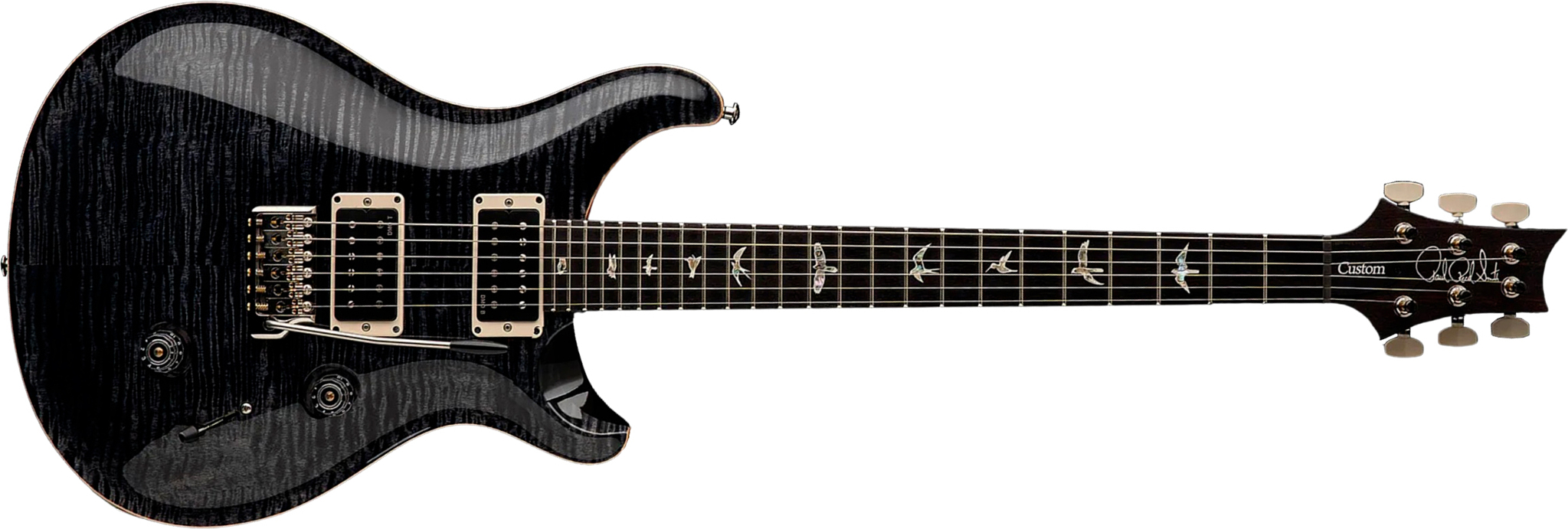 Prs Custom 24 Usa 2h Dmo Trem Rw - Gray Black - Double cut electric guitar - Main picture