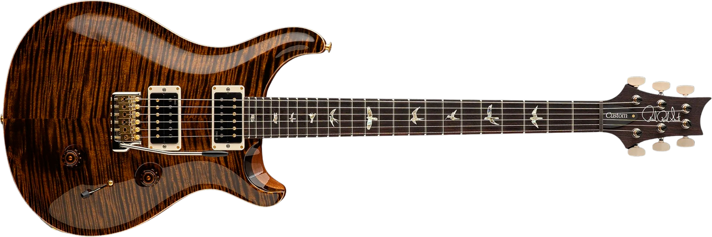 Prs Custom 24 Usa 2h Dmo Trem Rw - Tiger Eye - Double cut electric guitar - Main picture