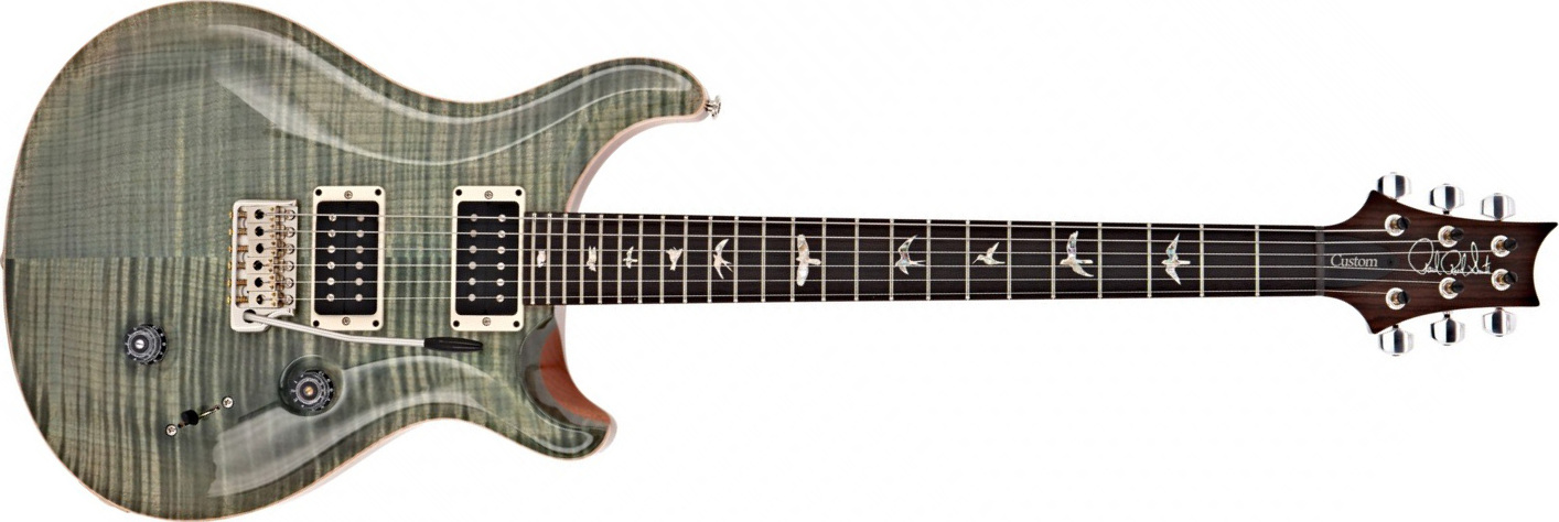 Prs Custom 24 Usa Hh Trem Rw - Trampas Green - Double cut electric guitar - Main picture