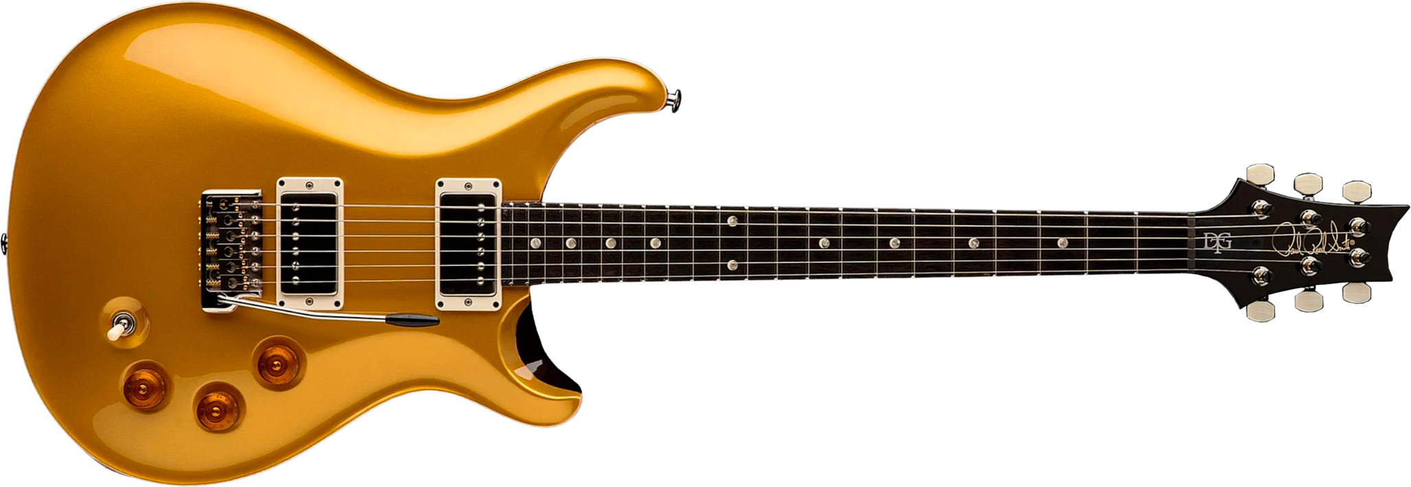 Prs David Grissom Dgt Usa Signature 2h Trem Rw - Gold Top Moon Inlays - Double cut electric guitar - Main picture