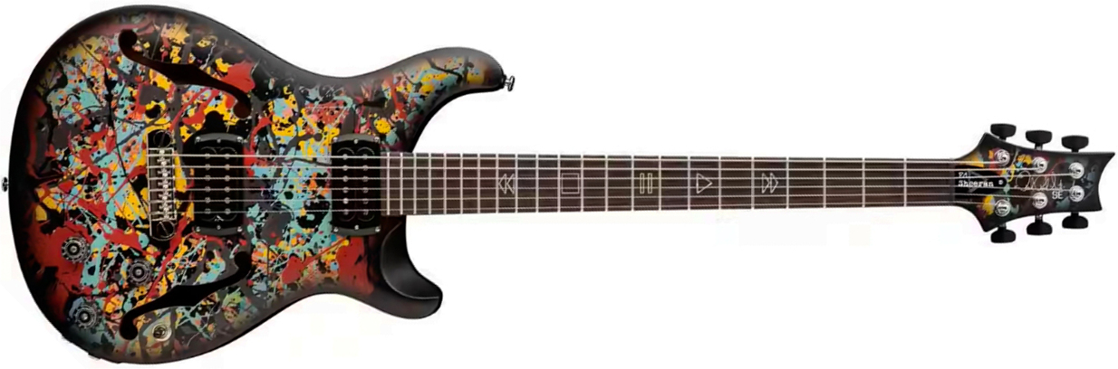 Prs Ed Sheeran Hollowbody I Piezo Baritone Se Signature 2h Ht Rw - Cosmic Splash - Baritone guitar - Main picture