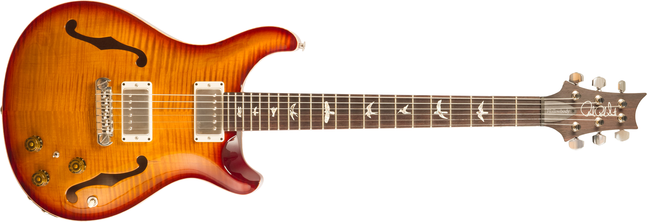Prs Hollowbody Ii Piezo Usa 2h Ht Eb #230365749 - Dark Cherry Burst - Semi-hollow electric guitar - Main picture