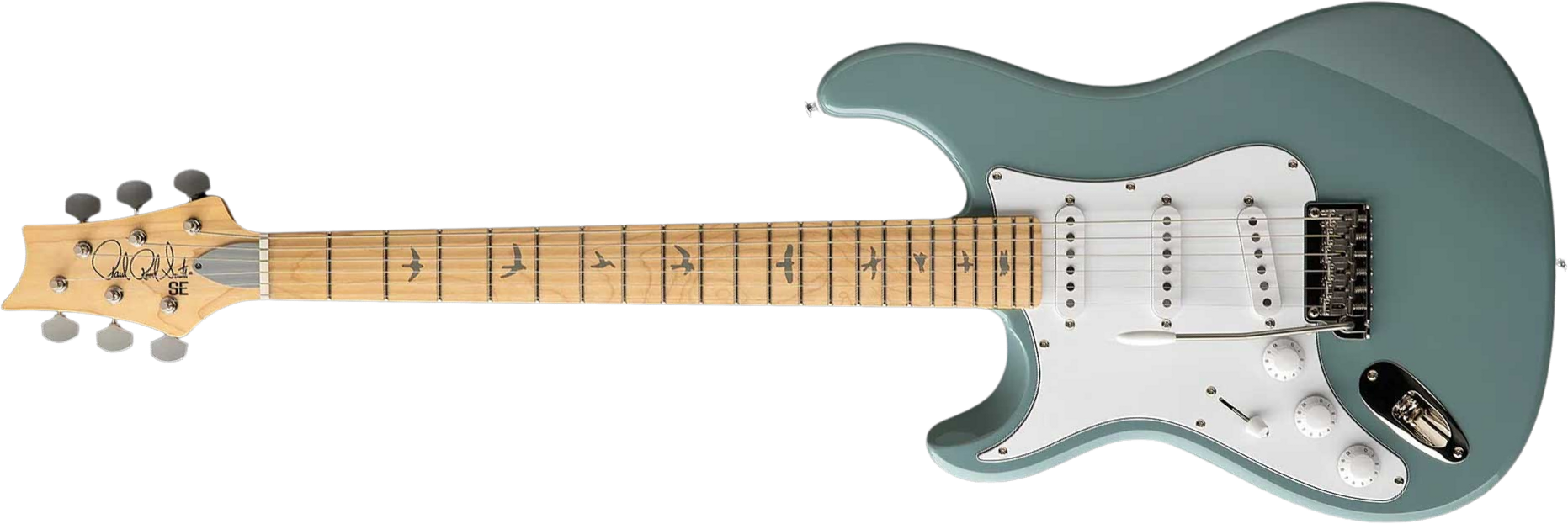Prs John Mayer Silver Sky Maple Lh Se Signature Gaucher 3s Trem Mn - Stone Blue - Str shape electric guitar - Main picture