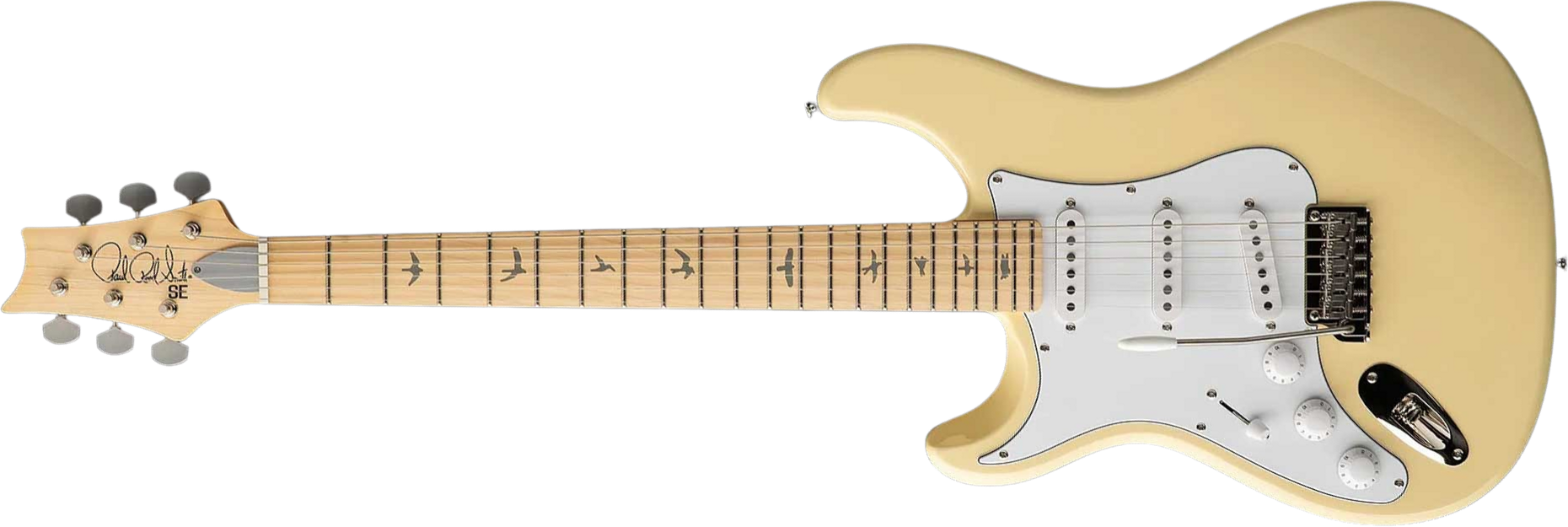 Prs John Mayer Silver Sky Maple Lh Se Signature Gaucher 3s Trem Mn - Moon White - Str shape electric guitar - Main picture