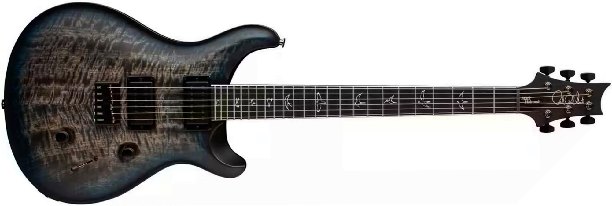 Prs Mark Holcomb Usa Signature 2h Seymour Duncan Ht Eb - Holcomb Wraparound Blue Burst - Double cut electric guitar - Main picture