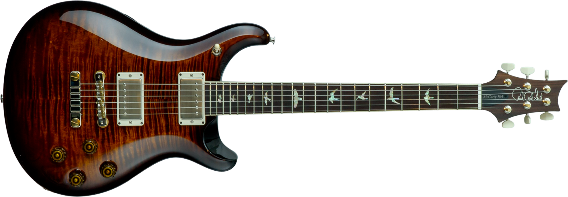 Prs Mccarty 594 Hand-signed Usa 2h Ht Rw #0377741 - Black Gold Wraparound Burst - Double cut electric guitar - Main picture