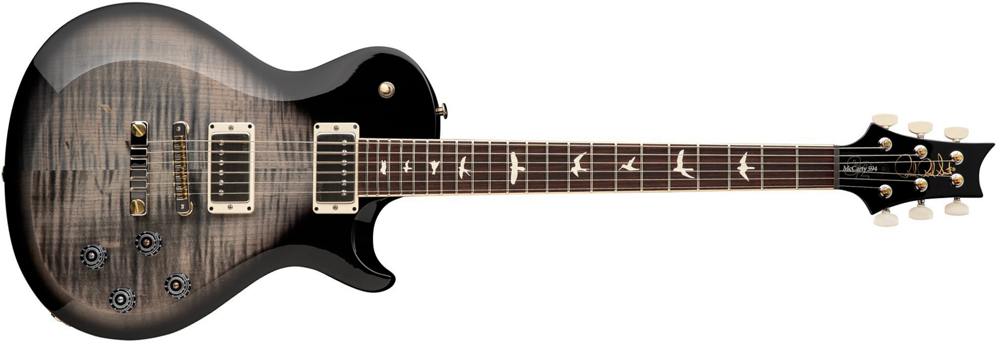 Prs Mccarty 594 Singlecut S2 Usa 2h 58/15lt Ht Rw - Faded Gray Black Burst - Single cut electric guitar - Main picture