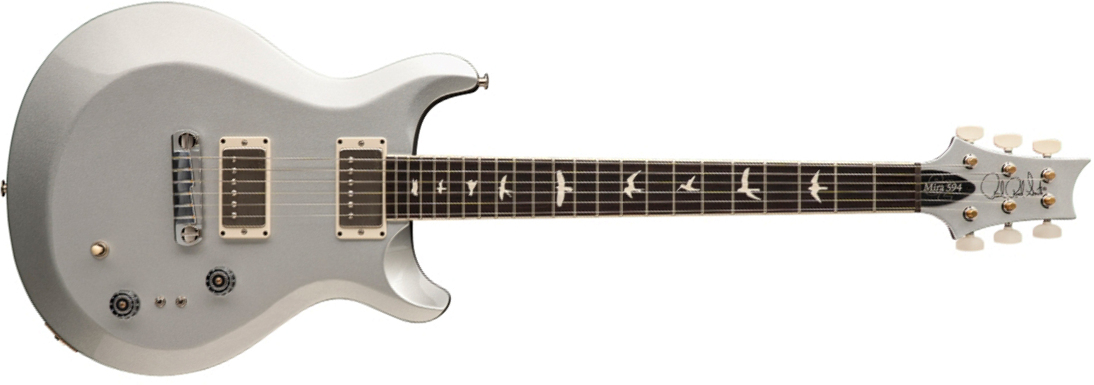 Prs Mira 594 S2 Usa 2h Ht Rw - Platinum Metallic - Double cut electric guitar - Main picture