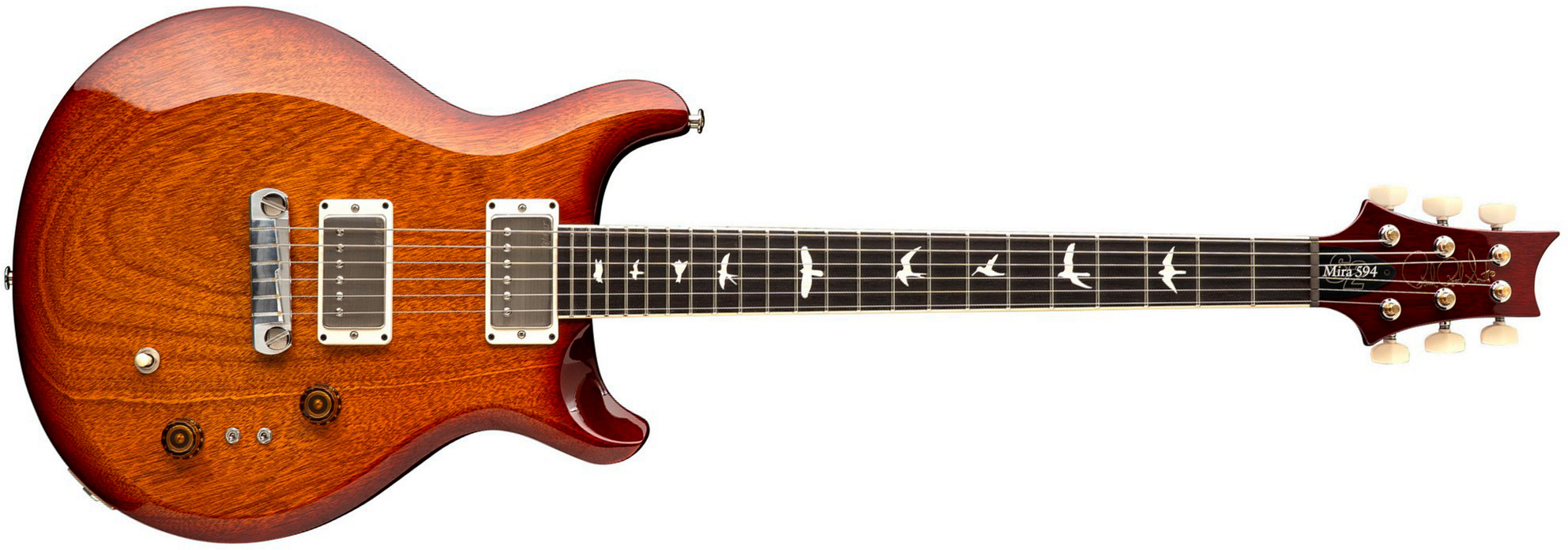 Prs Mira 594 S2 Usa 2h Ht Rw - Dark Cherry Sunburst - Double cut electric guitar - Main picture