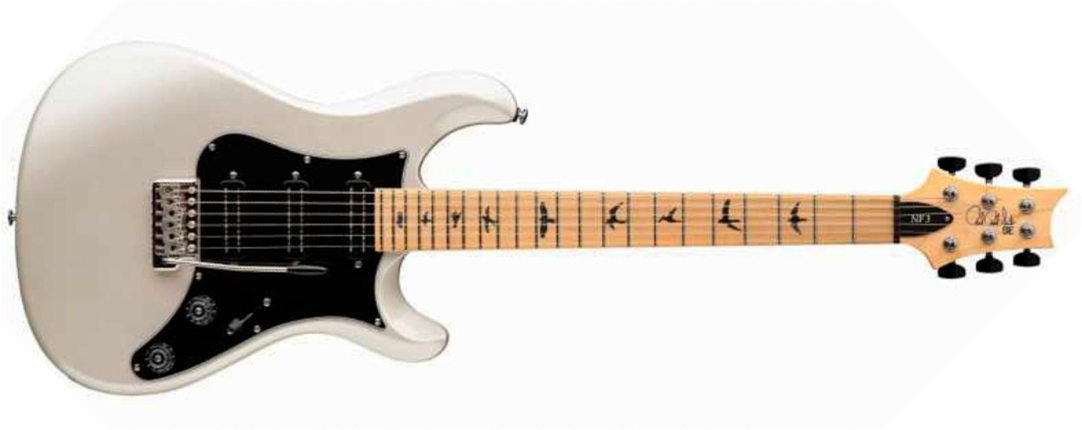 Prs Nf3 Maple Se Bolt-on 3mh Trem Mn - Pearl White - Double cut electric guitar - Main picture