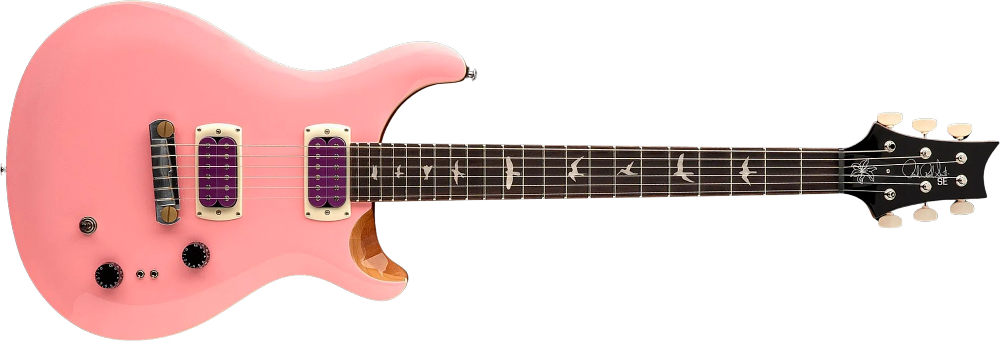 Prs Rock Lady Custom 24-08 Se Ltd 2h Ht Rw - Pearl Pink - Double cut electric guitar - Main picture