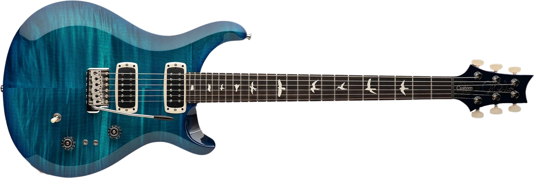 Prs S2 Custom 24-08 Usa 2h Tci Trem Rw - Lake Blue - Double cut electric guitar - Main picture