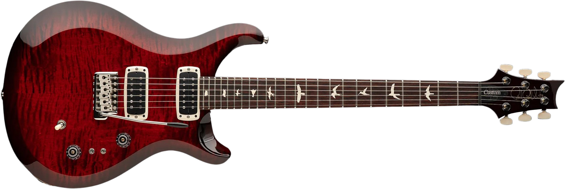 Prs S2 Custom 24-08 Usa 2h Tci Trem Rw - Fire Red Burst - Double cut electric guitar - Main picture