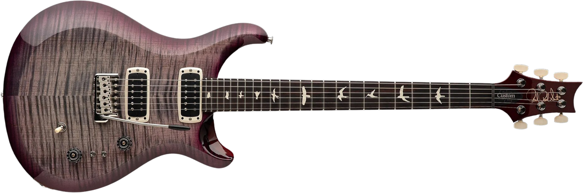 Prs S2 Custom 24-08 Usa 2h Tci Trem Rw - Faded Gray Black Purple Burst - Double cut electric guitar - Main picture