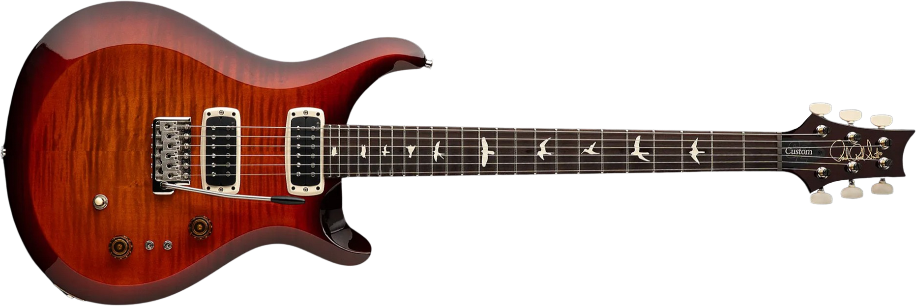 Prs S2 Custom 24-08 Usa 2h Tci Trem Rw - Dark Cherry Sunburst - Double cut electric guitar - Main picture