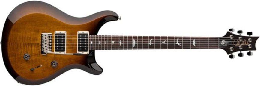 Prs S2 Custom 24 10th Ann. Ltd Usa 2023 2h Trem Rw - Black Amber - Double cut electric guitar - Main picture