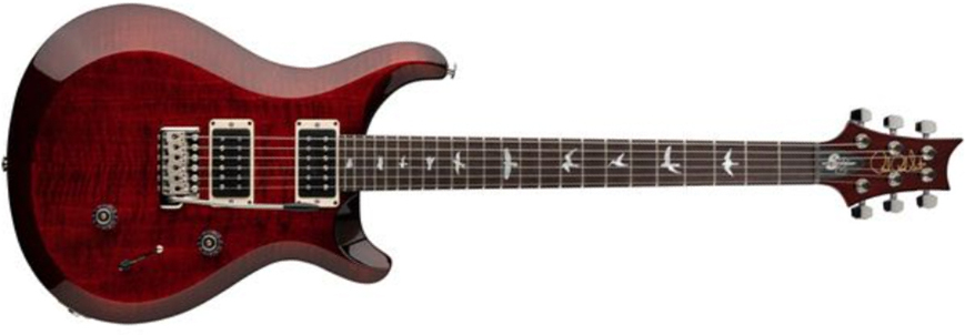 Prs S2 Custom 24 10th Ann. Ltd Usa 2023 2h Trem Rw - Fire Red Burst - Double cut electric guitar - Main picture