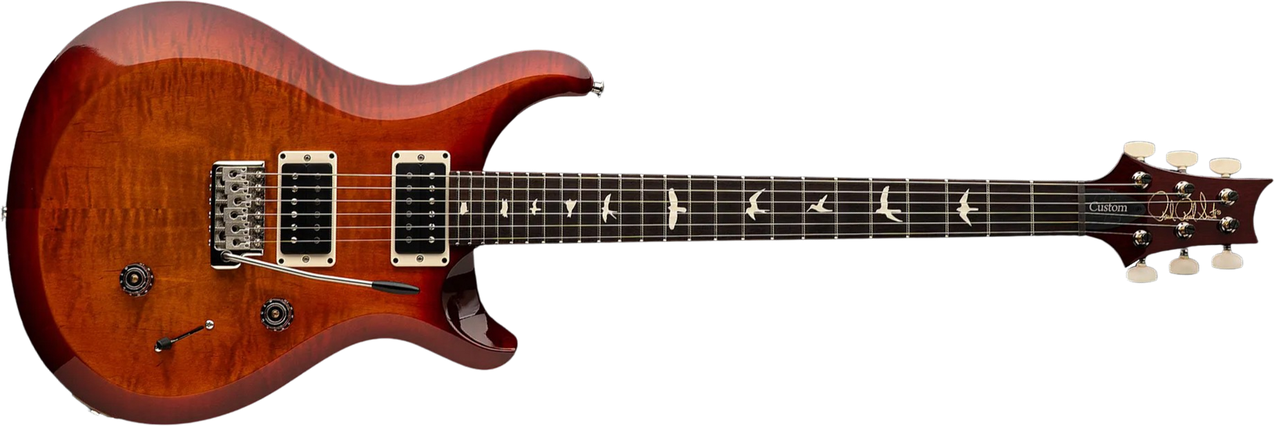 Prs S2 Custom 24 Usa 2h 85/15 Ht Rw - Dark Cherry Sunburst - Double cut electric guitar - Main picture