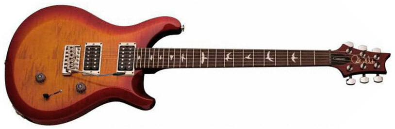 Prs S2 Custom 24 Usa 2h Trem Rw - Dark Cherry Sunburst - Double cut electric guitar - Main picture