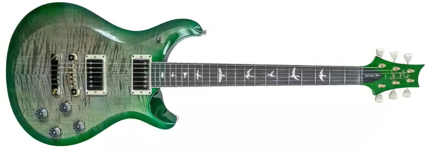 Prs S2 Mccarty 594 Ltd Usa 2h Ht Rw - Faded Grey Black Green Burst - Double cut electric guitar - Main picture