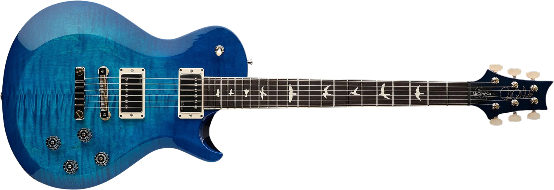 Prs S2 Mccarty 594 Singlecut Usa 2h 58/15lt Ht Rw - Lake Blue - Single cut electric guitar - Main picture