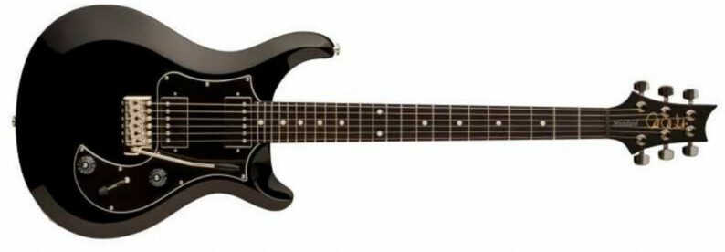 Prs S2 Standard 24 Satin Usa 2h Trem Rw - Black - Double cut electric guitar - Main picture