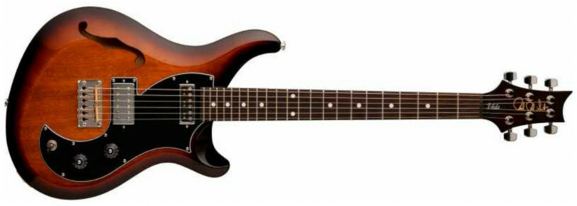 Prs S2 Vela Semihollow Usa 2024 2h Trem Rw - Mccarty Tobacco Sunburst - Double cut electric guitar - Main picture