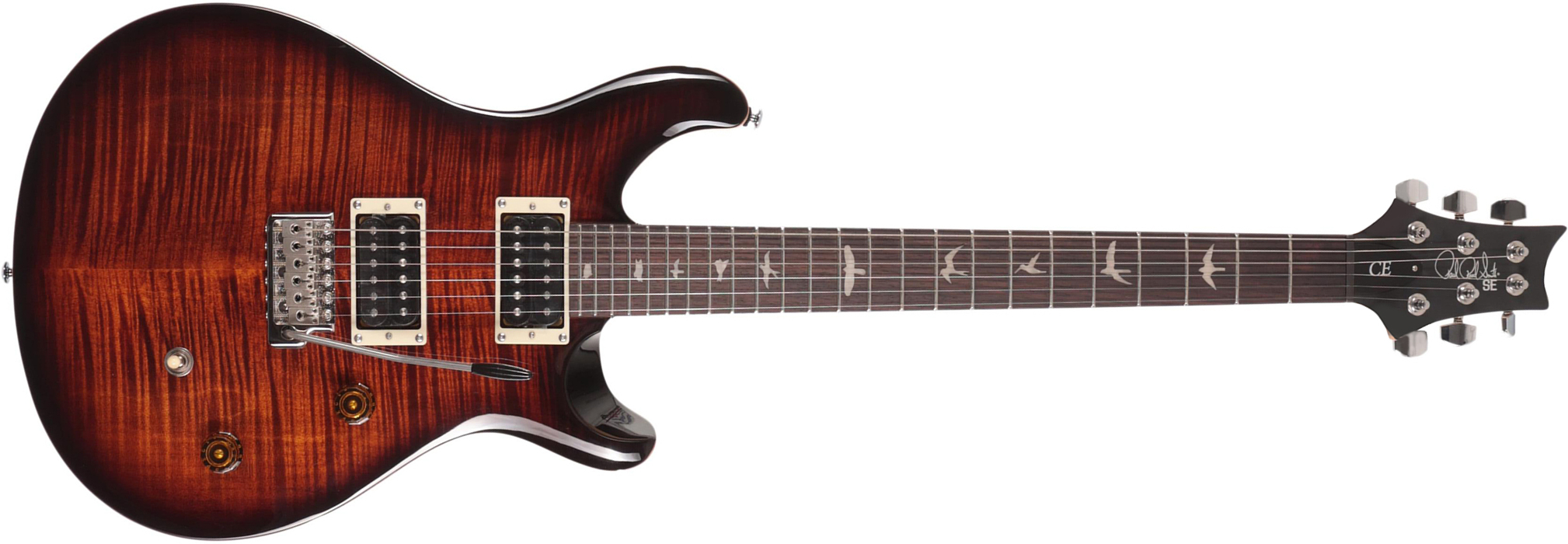 Prs Se Ce24 Bolt-on Ltd 2h Trem Rw - Black Gold Burst - Double cut electric guitar - Main picture