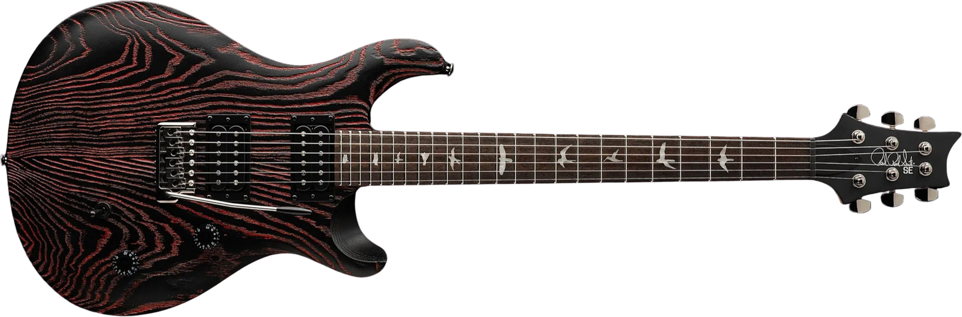 Prs Se Ce24 Swamp Ash Ltd 2h Trem Rw - Sandblasted Red - Double cut electric guitar - Main picture