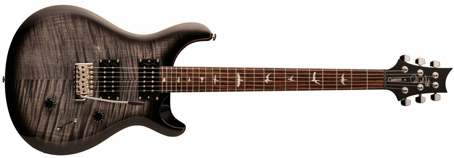 Prs Se Custom 24 2021 Hh Trem Rw +housse - Charcoal Burst - Double cut electric guitar - Main picture