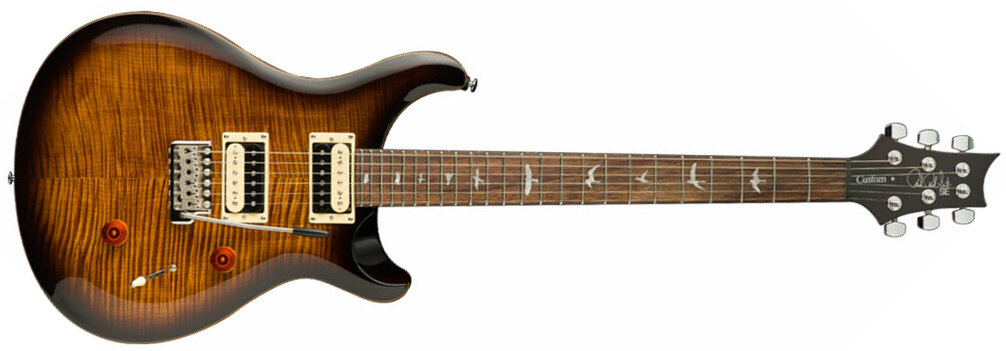Prs Se Custom 24 2021 Hh Trem Rw +housse - Black Gold Burst - Double cut electric guitar - Main picture