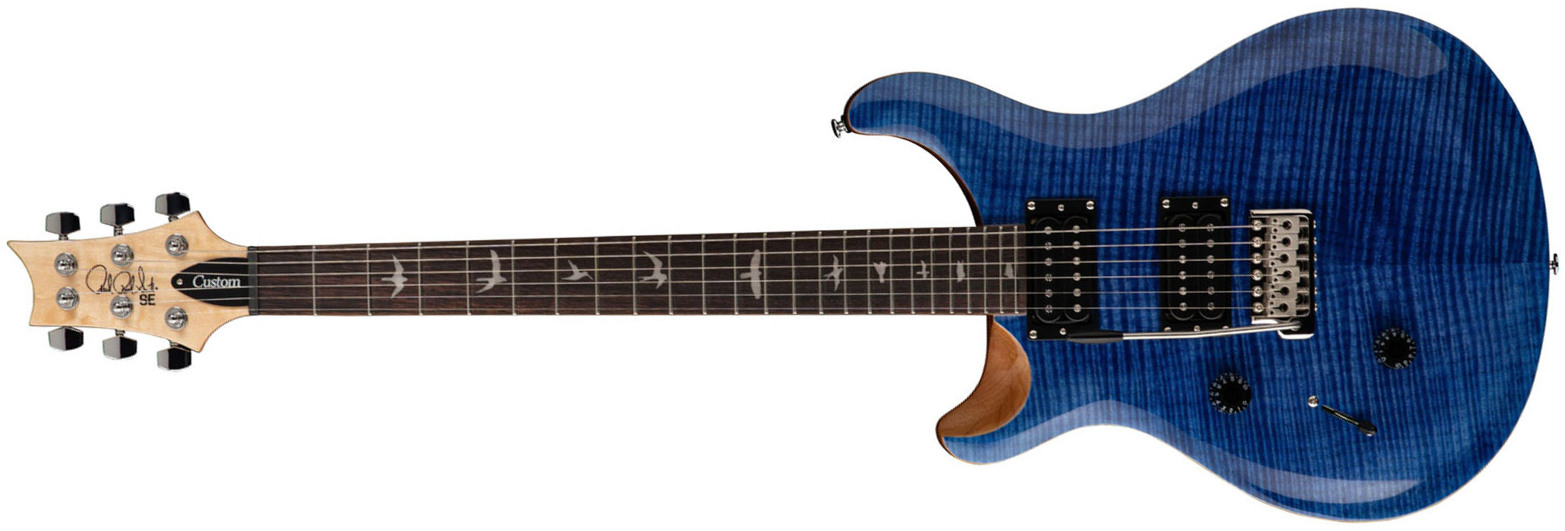 Prs Se Custom 24 2023 Lh Gaucher 2h Trem Rw - Faded Blue - Double cut electric guitar - Main picture