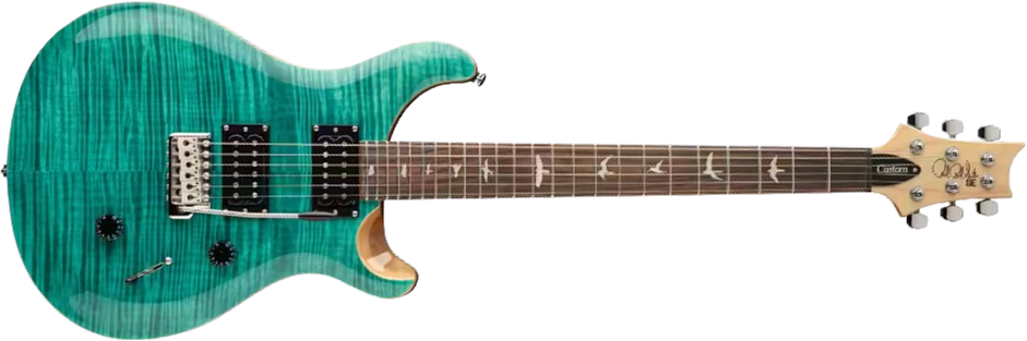 Prs Se Custom 24 2h 85/15s Trem Rw - Turquoise - Double cut electric guitar - Main picture