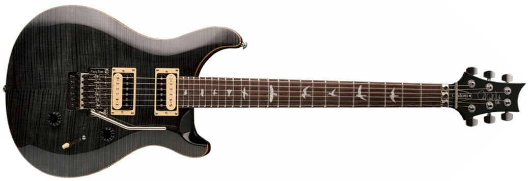 Prs Se Custom 24 Floyd 2021 Hh Fr Eb +housse - Charcoal Burst - Double cut electric guitar - Main picture