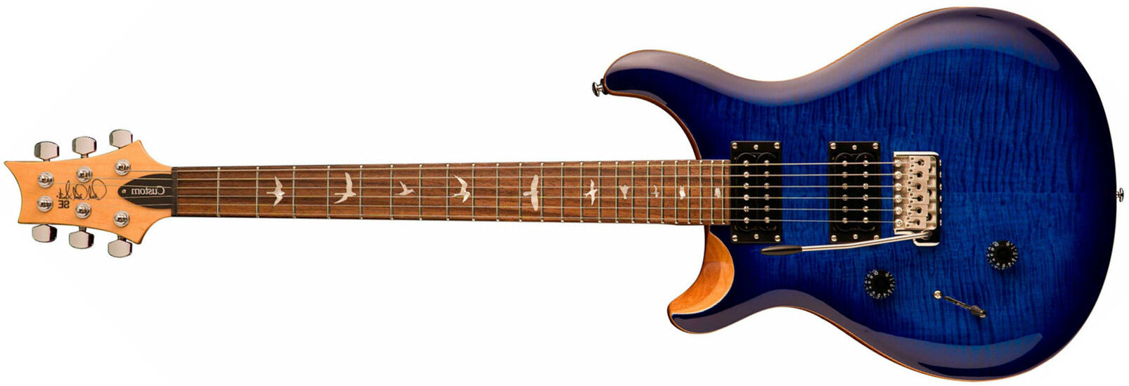 Prs Se Custom 24 Lh 2021 2h Trem Rw +housse - Faded Blue Burst - Left-handed electric guitar - Main picture