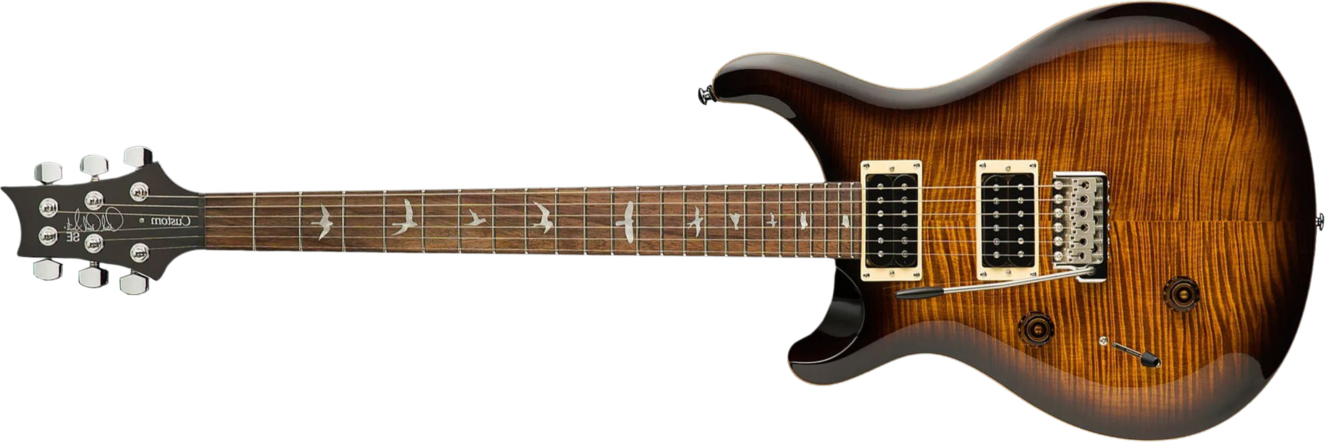 Prs Se Custom 24 Lh Gaucher 2h 85/15s Trem Rw - Black Gold Sunburst - Left-handed electric guitar - Main picture