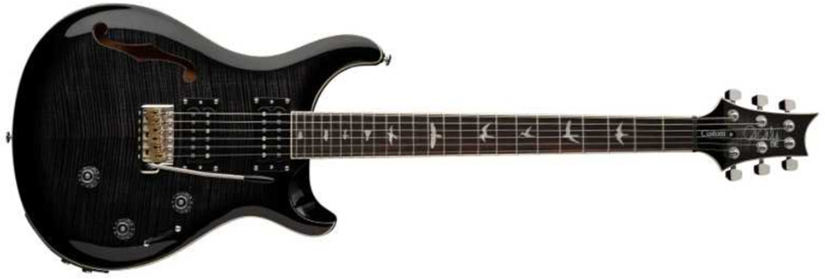 Prs Se Custom 24 Semi Hollow Piezo 2h Ht Eb - Charcoal - Semi-hollow electric guitar - Main picture