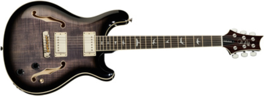 Prs Se Hollowbody Ii 2020 Hh Trem Eb +etui - Charcoal Burst - Semi-hollow electric guitar - Main picture