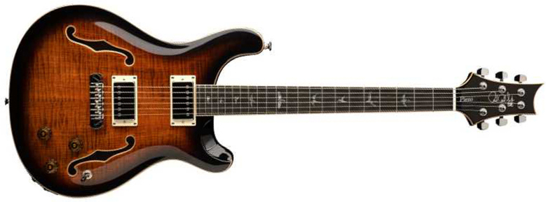Prs Se Hollowbody Ii Piezo 2h Ht Eb - Orange Tiger Smokeburst - Hollow-body electric guitar - Main picture