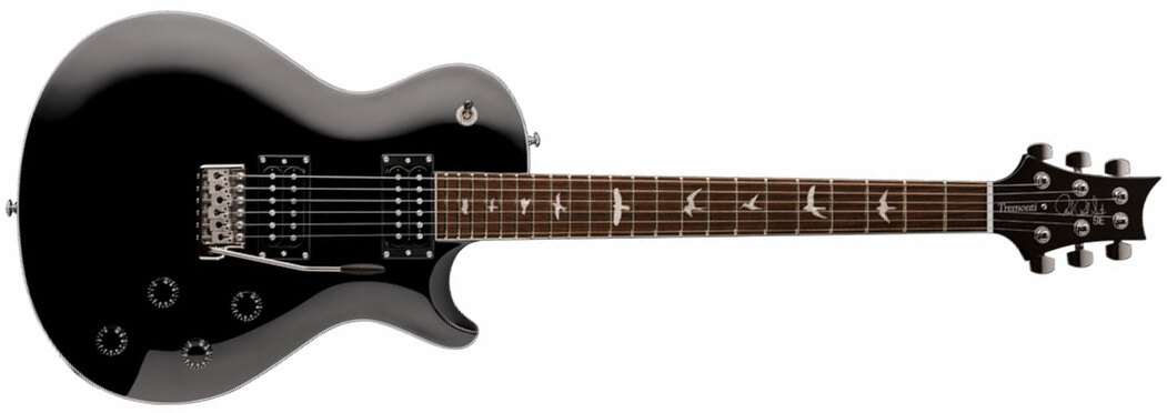 Prs Se Mark Tremonti Standard 2021 Signature Hh Trem Rw +housse - Black - Single cut electric guitar - Main picture