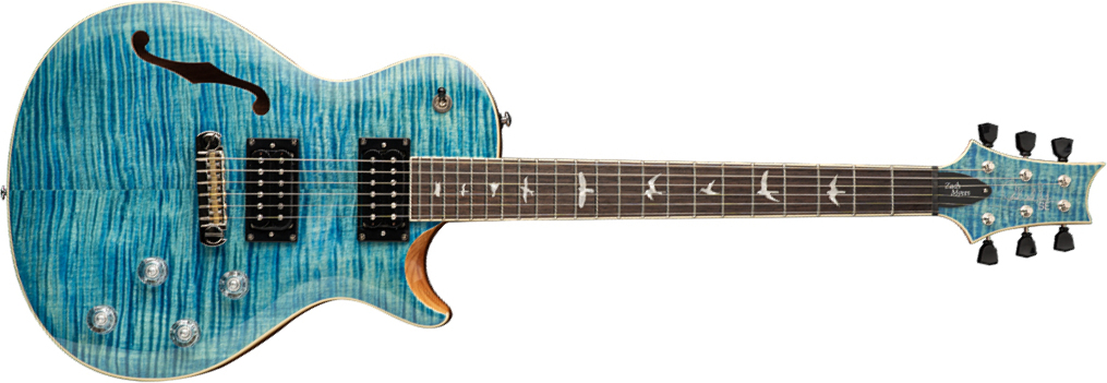 Prs Se Zach Myers 2021 Signature Hh Ht Rw +housse - Myers Blue - Semi-hollow electric guitar - Main picture
