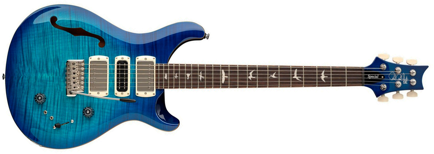 Prs Special Semi Hollow Se (wing Tuners) 2h Ht Rw - Lake Blue - Semi-hollow electric guitar - Main picture