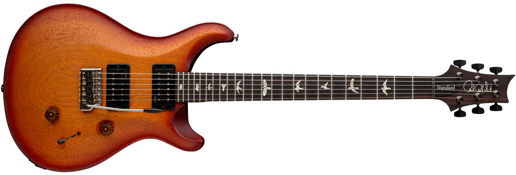Prs Standard 24 S2 Usa 2h Dmo Trem Rw - Dark Cherry Sunburst Satin - Double cut electric guitar - Main picture