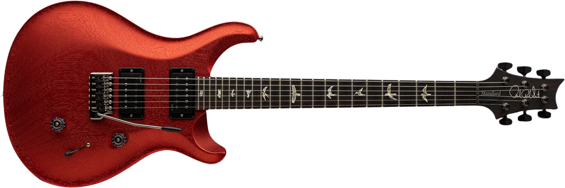 Prs Standard 24 Usa 2h Trem Rw - Satin Red Apple Metallic - Double cut electric guitar - Main picture