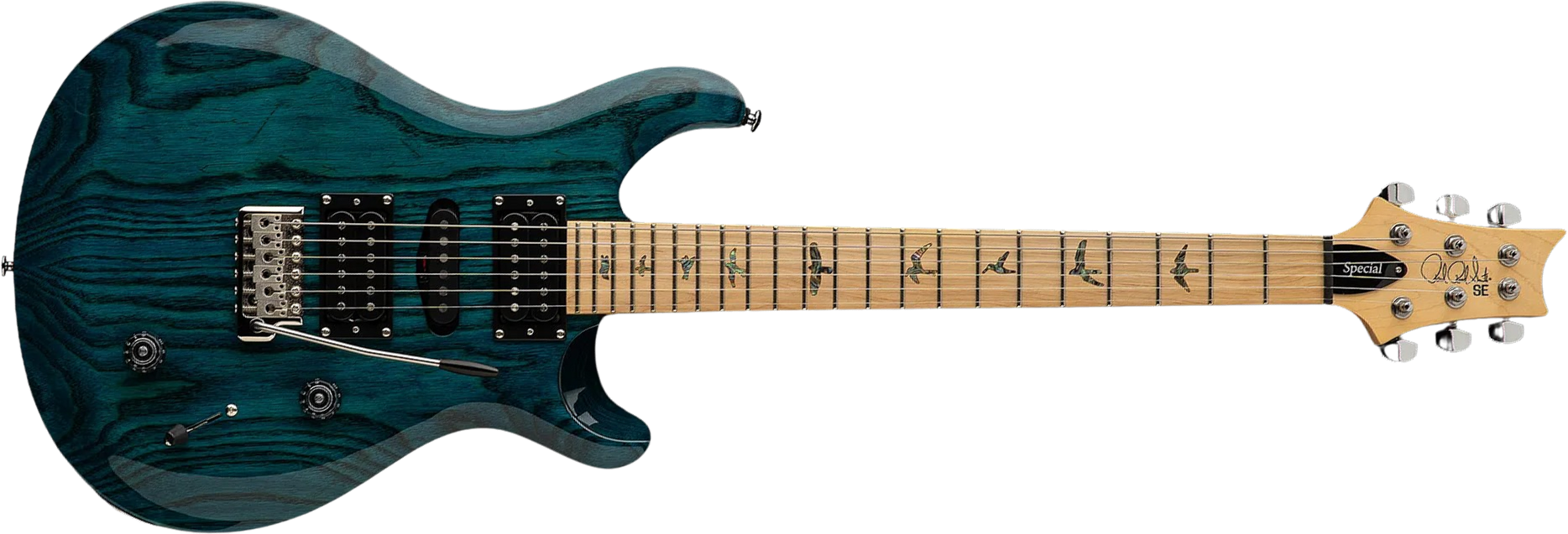 Prs Swamp Ash Special 5-way Switch Se Hsh Trem Mn - Iridescent Blue - Double cut electric guitar - Main picture