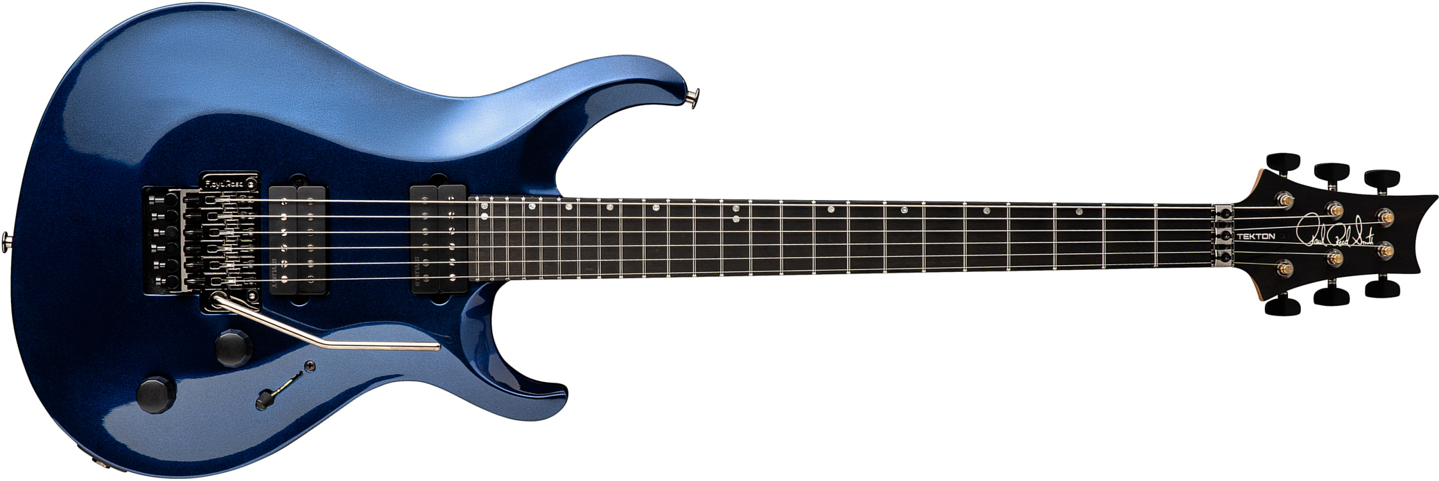 Prs Tekton Floyd Usa 2h Fr Eb - Pearl Black - Double cut electric guitar - Main picture